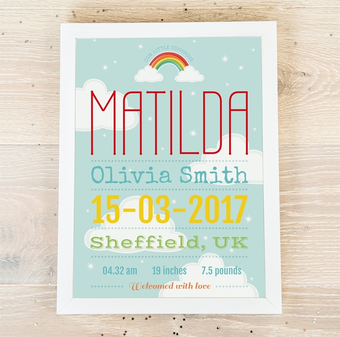 Picture of Dreamy Baby personalised poster