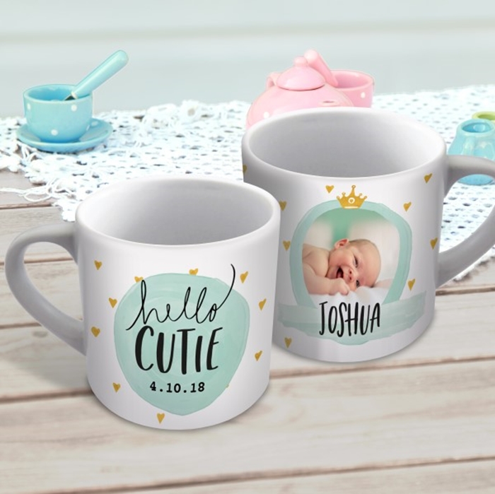 Picture of Hello cutie child's personalised mug