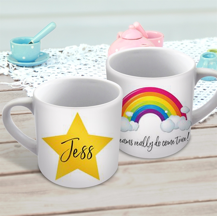 Picture of Rainbows and stars child's personalised mug