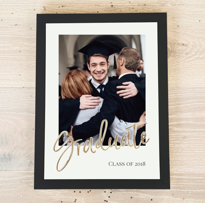 Picture of A4 Gold-effect Graduate script personalised poster