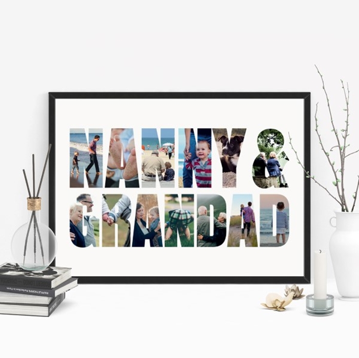 Picture of A3 Nanny & Grandad Photo personalised poster