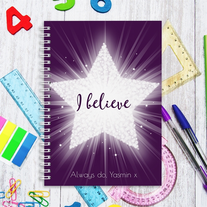 Picture of A5 Sparkly Star hardcover spiral notebook