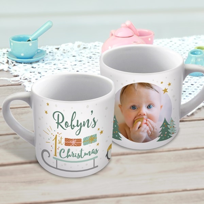Picture of 1st Christmas photo child's personalised mug