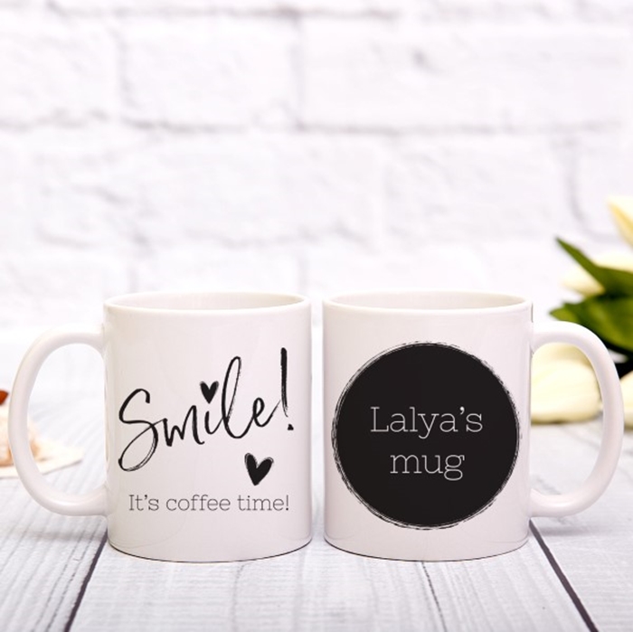 Picture of Smile, it's coffee time personalised mug