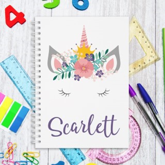 Picture of A5 Unicorn Crown hardcover spiral notebook