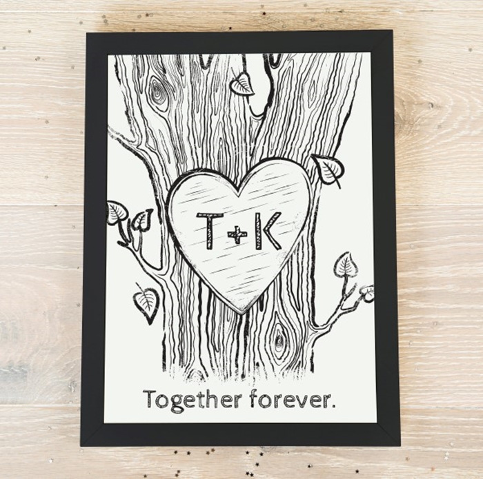 Picture of A4 Romantic personalised poster