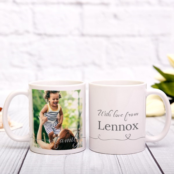 Picture of Family Script personalised mug