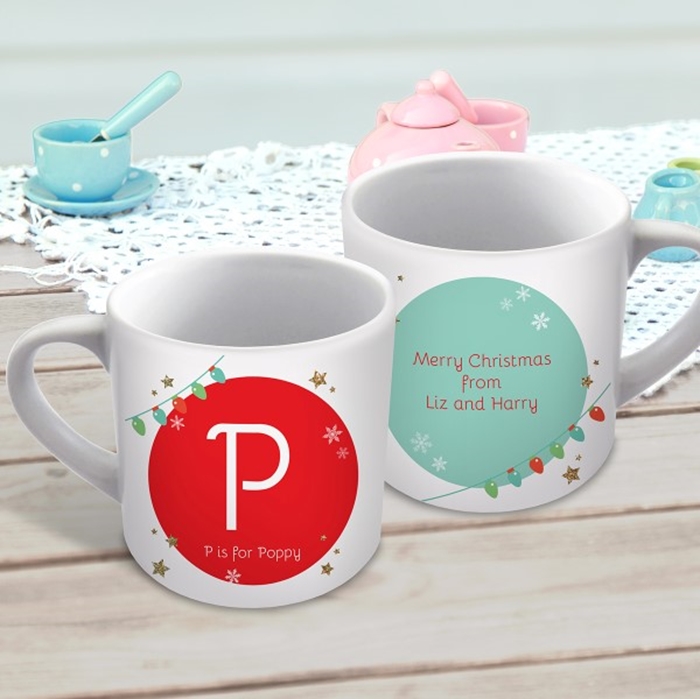Picture of Christmas letter child's personalised mug