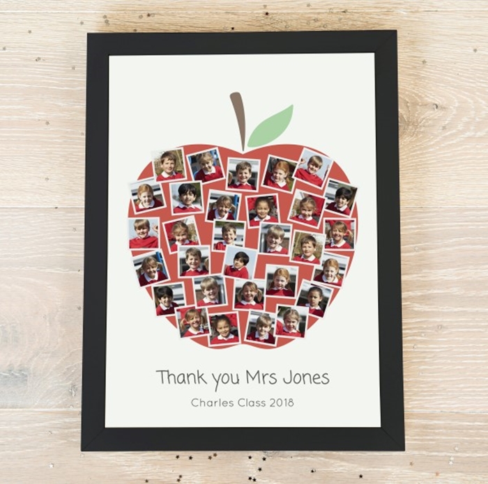Picture of Teacher Apple photo personalised poster