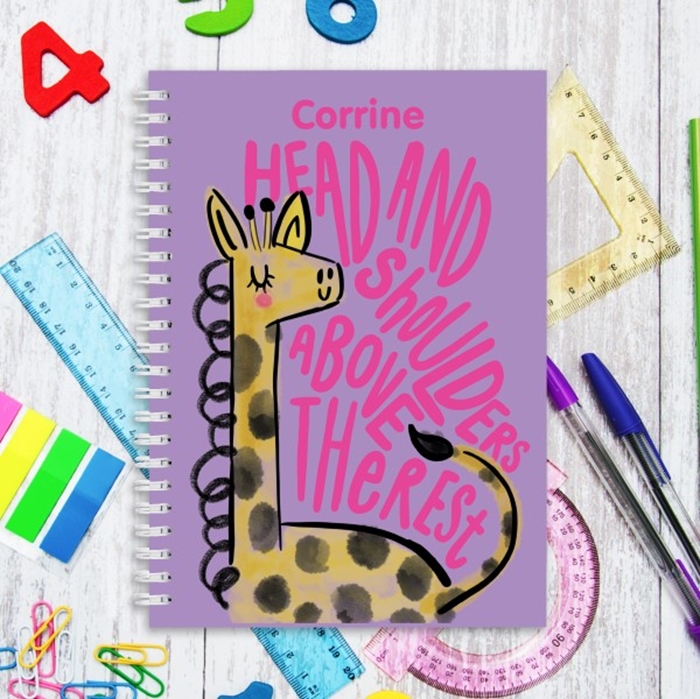 Picture of A5 Giraffe hardcover spiral notebook